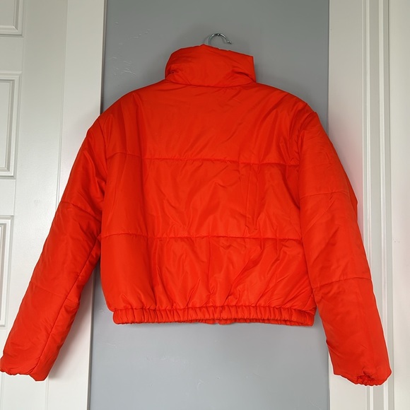 New Look Orange Women’s Puffer Jacket Sz L - Picture 2 of 7